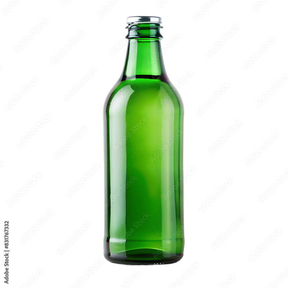 Green beer bottle isolated on transparent background png psd Green beer bottle isolated on transparent background png psd
