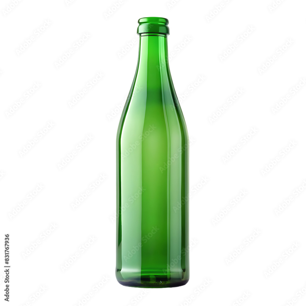 Green beer bottle isolated on transparent background png psd Green beer bottle isolated on transparent background png psd
