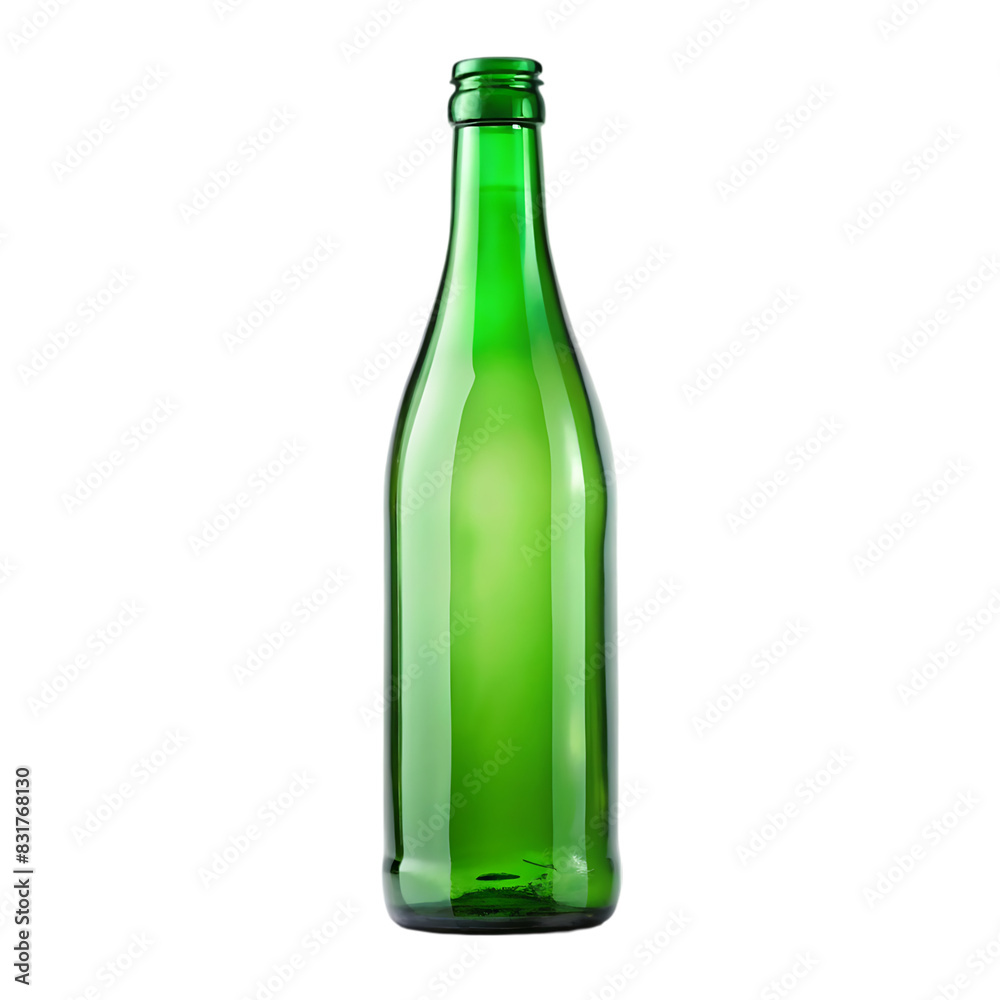 Green beer bottle isolated on transparent background png psd Green beer bottle isolated on transparent background png psd