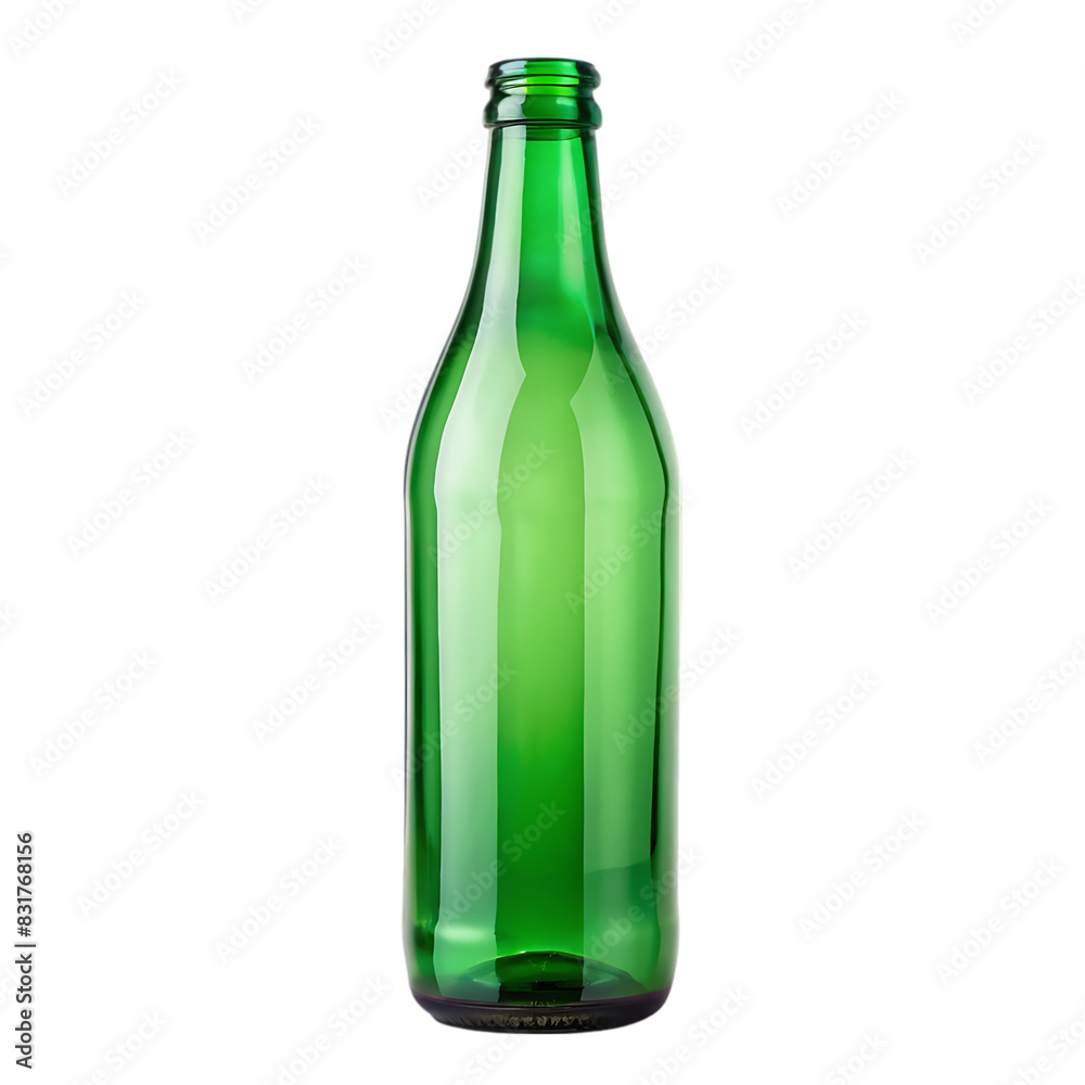 Green beer bottle isolated on transparent background png psd