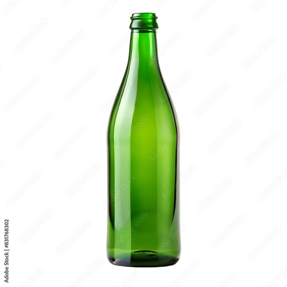 Green beer bottle isolated on transparent background png psd Green beer bottle isolated on transparent background png psd