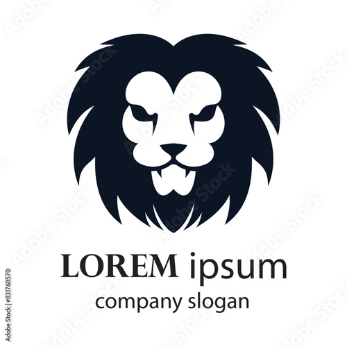 Elegant and dignified lion head logo design
