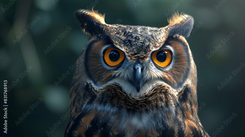 a cinematic and Dramatic portrait image for owl a cinematic and Dramatic portrait image for owl