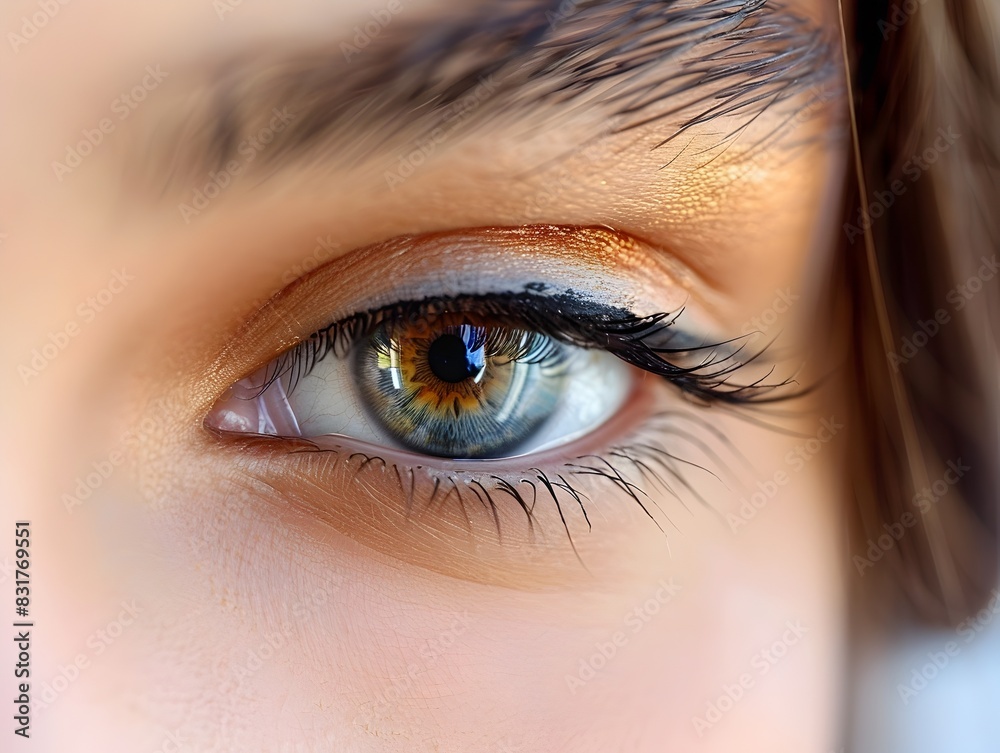 Obraz premium Intense Focus A Closeup Study of the Distinctive French Eye