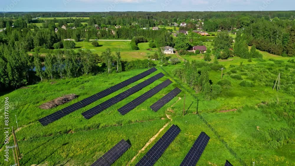 Solar panel clean green energy production off grid setup electricity generating from sun Solar panel clean green energy production off grid setup electricity generating from sun