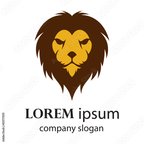 Elegant and dignified lion head logo design