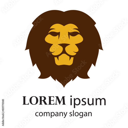 Elegant and dignified lion head logo design