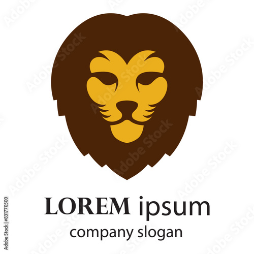 Elegant and dignified lion head logo design