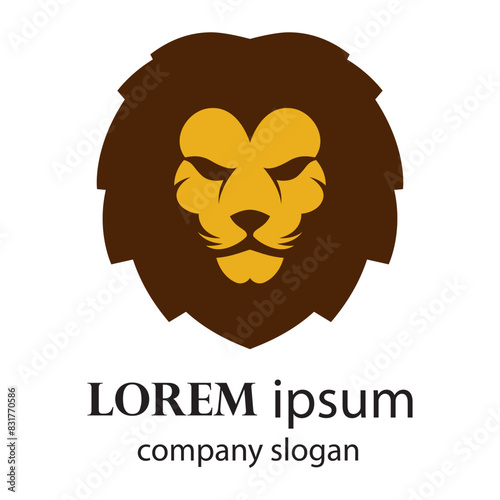 Elegant and dignified lion head logo design