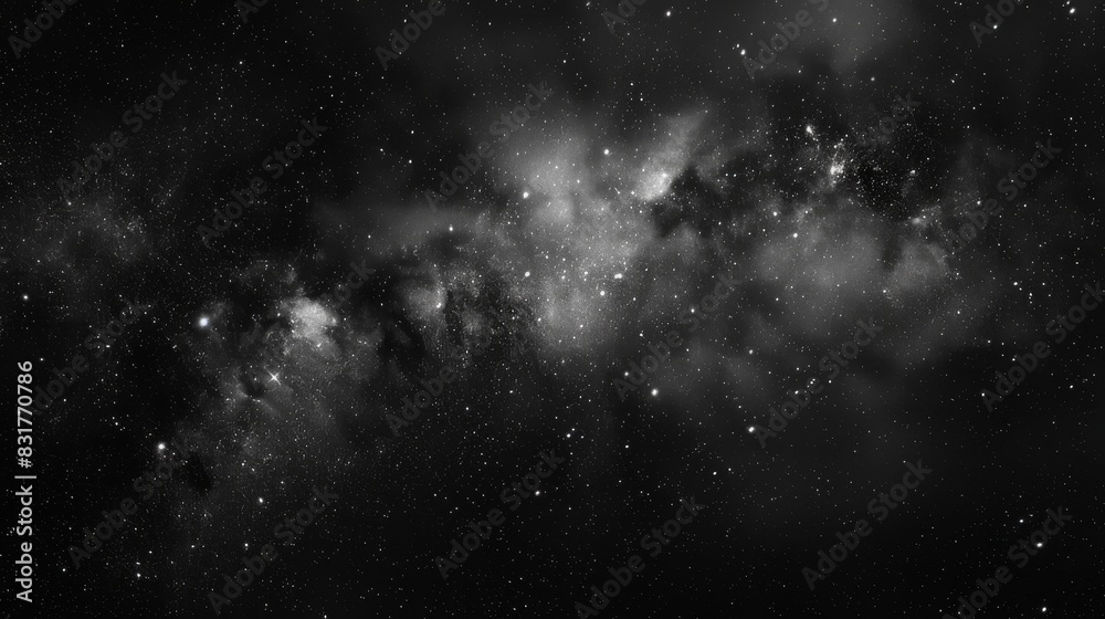 Black white space background. Abstract background illustration with our galaxy in cosmos. Nebula galaxy black background Black white space background. Abstract background illustration with our galaxy in cosmos. Nebula galaxy black background
