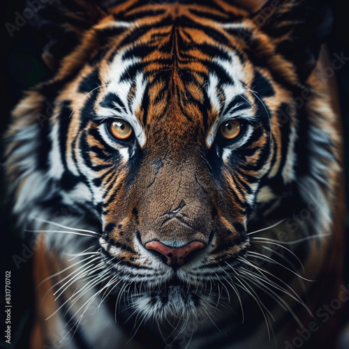 Head of Tiger Closeup