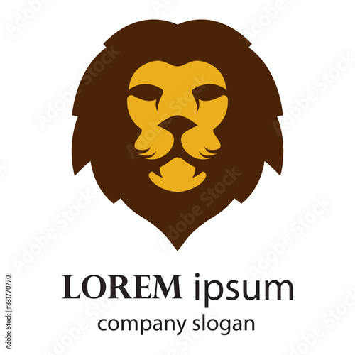 Elegant and dignified lion head logo design