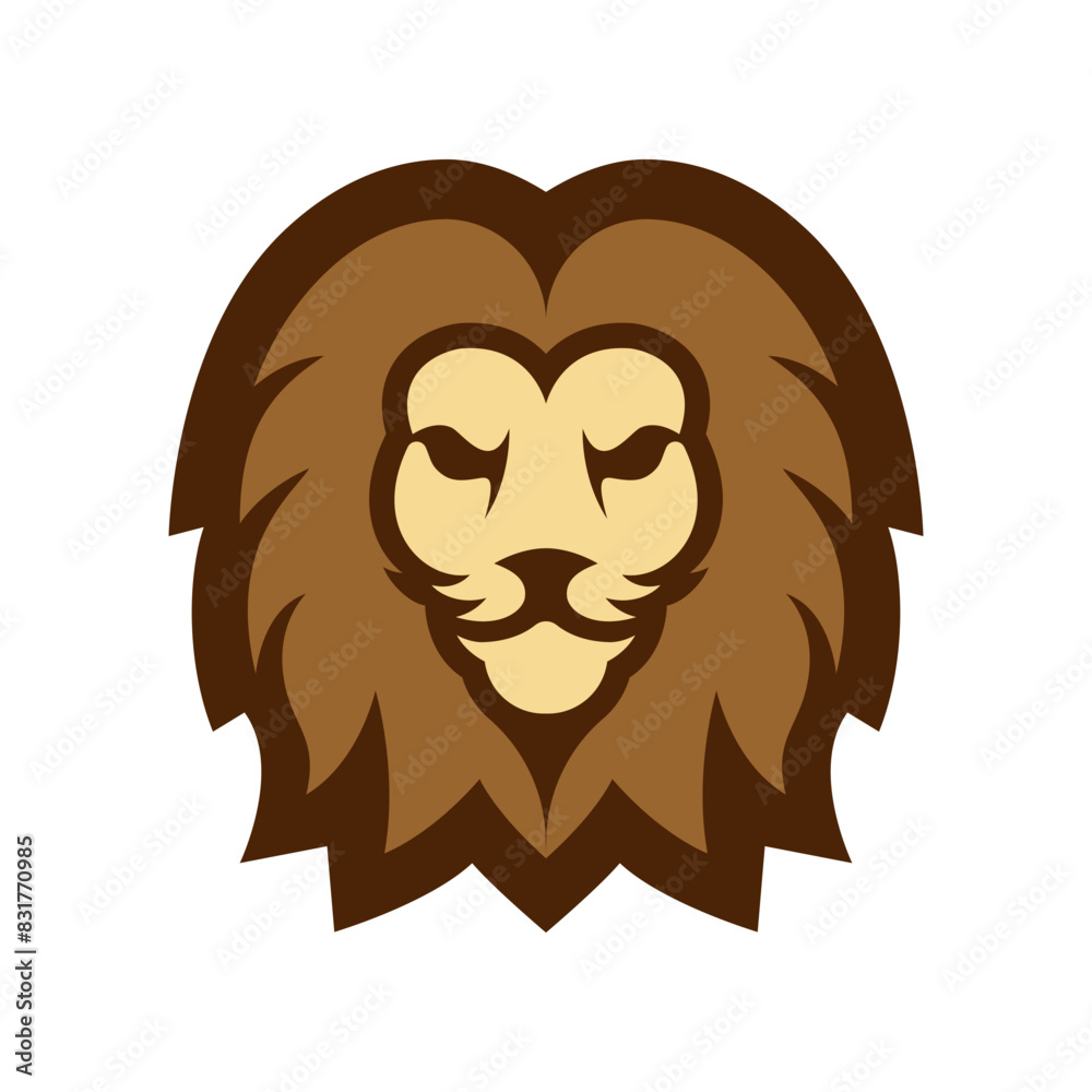 Obraz premium Elegant and dignified lion head logo design