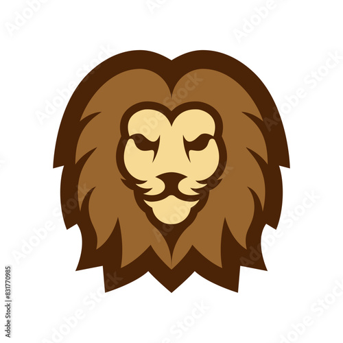 Elegant and dignified lion head logo design