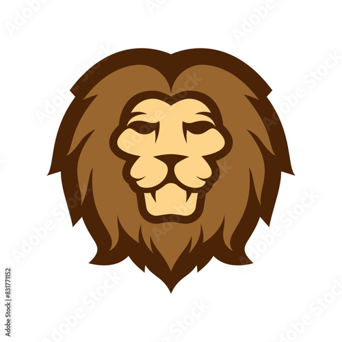Elegant and dignified lion head logo design