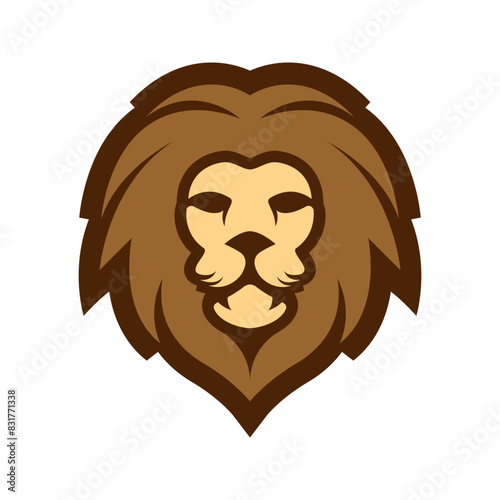 Elegant and dignified lion head logo design