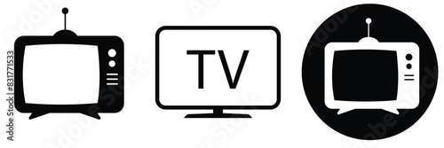 Tv icon vector for web and mobile app. television sign and symbol on white background.