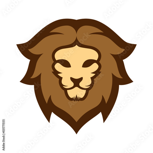 Elegant and dignified lion head logo design