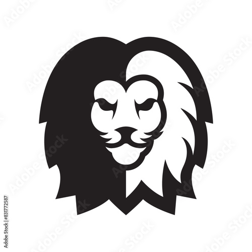 Elegant and dignified lion head logo design