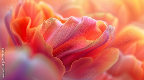 Flowing Elegance  Tulip s extreme macro  showcasing the graceful fluidity of its form.
