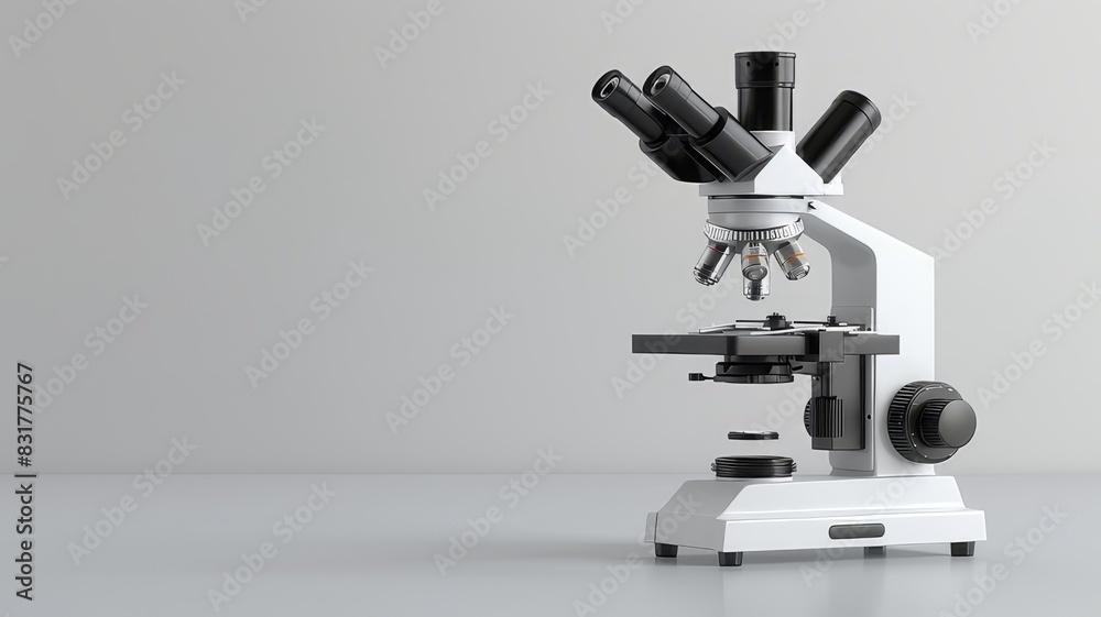 Microscope 3D. Laboratory equipment background
Microscope 3D. Laboratory equipment background