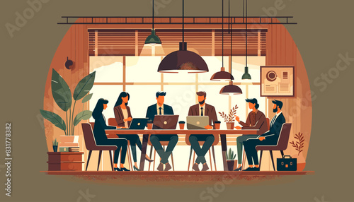 Concept vector illustration of business situation.