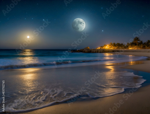 moon over the sea