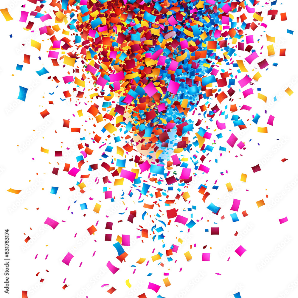 Vibrant, multicolored confetti explosion with dynamic motion, perfect for celebratory, festive, and party-themed designs and backgrounds. Vibrant, multicolored confetti explosion with dynamic motion, perfect for celebratory, festive, and party-themed designs and backgrounds.