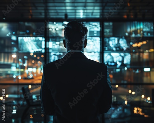 UltraHD 8K picture of a man in a virtual business meeting, high detail and clarity