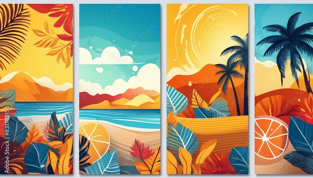 Obraz premium tropical backgrounds; summer time; beach 