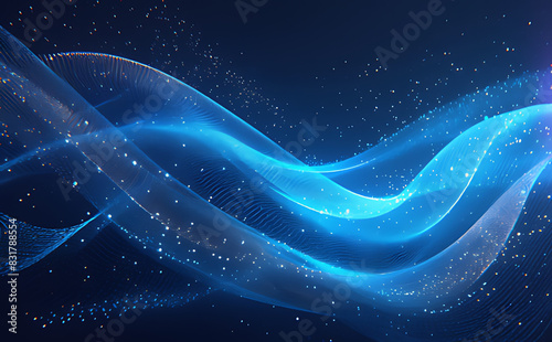 abstract blue background with waves