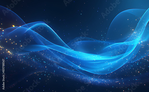 abstract blue background with waves