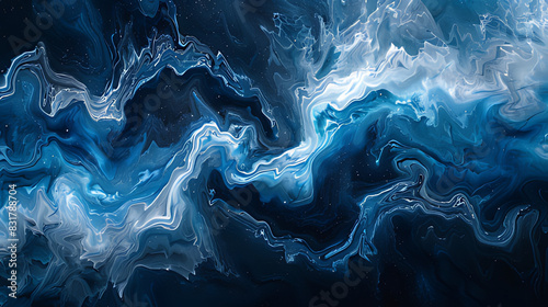abstract blue background with waves photo