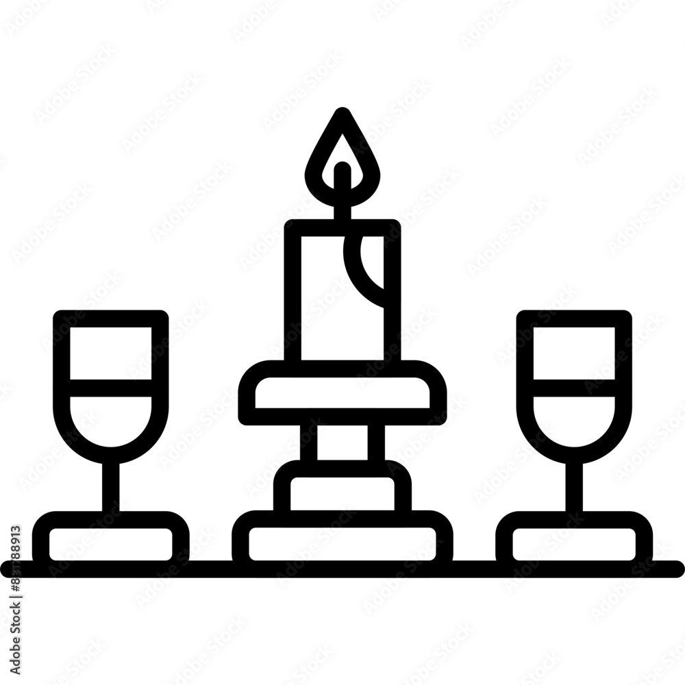 Fototapeta premium Christmas Dinner Icon