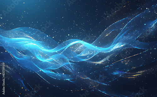 abstract blue background with waves