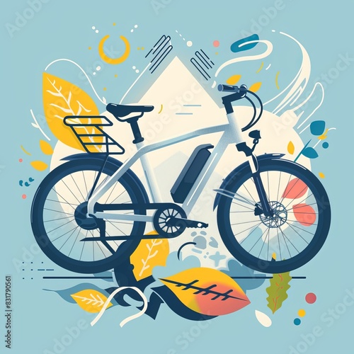National E-Bike Day. National E-Bike Day modern simple poster illustration. May 30