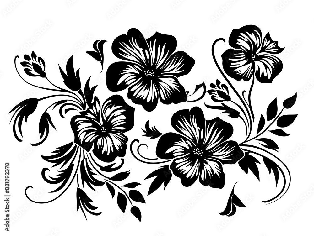 Differents flower linen on white background
Differents flower linen on white background
