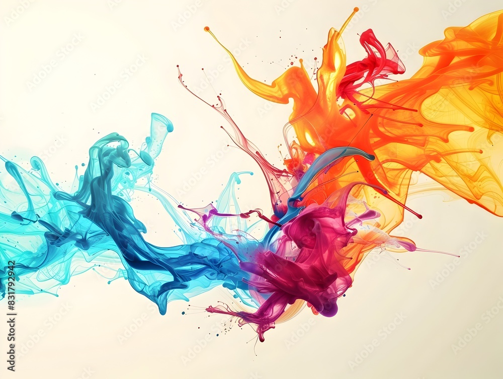 Obraz premium Dynamic Ink Splash Composition A Vibrant Art