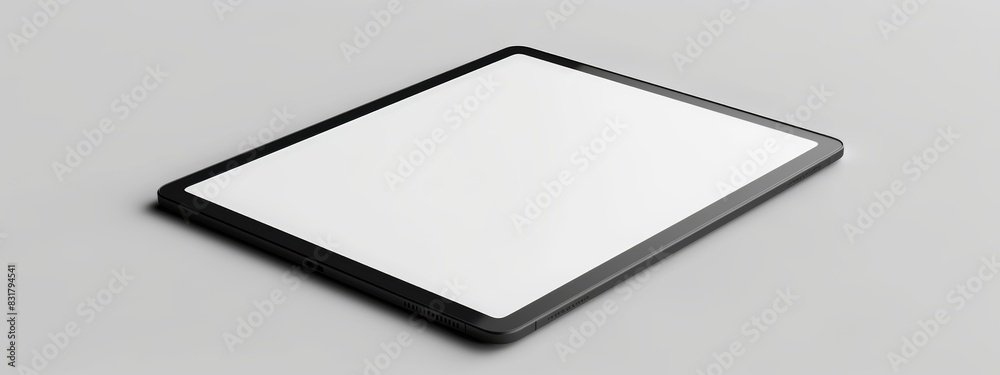 A digital tablet with a blank screen, ready for digital creation. A digital tablet with a blank screen, ready for digital creation.