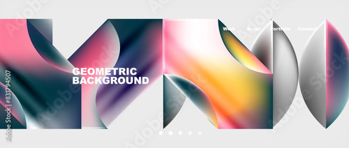 Abstract geometric shapes web design page. Vector Illustration For Wallpaper, Banner, Background, Card, Book Illustration, landing page