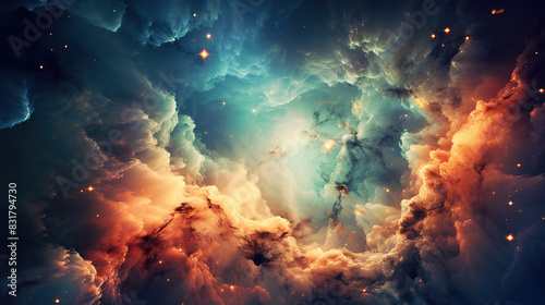 Starry Galaxy Scene Background  Heavenly Bodies
