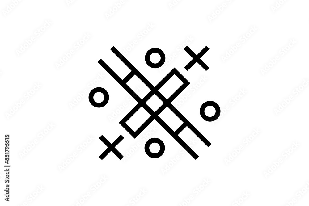 tic tac toe game silhouette vector illustration tic tac toe game silhouette vector illustration