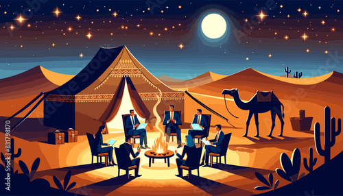Concept vector illustration of business situation.