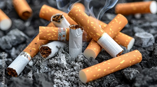 The detrimental effects of smoking on lungs, nicotine addiction, and health risks