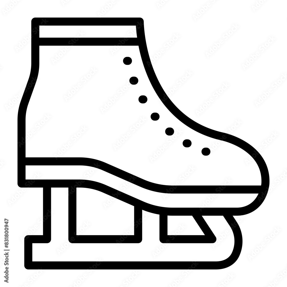 Ice SkateVector Line Icon Design Ice SkateVector Line Icon Design