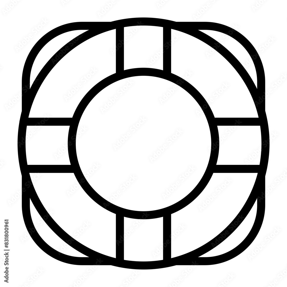 LifebuoyVector Line Icon Design LifebuoyVector Line Icon Design