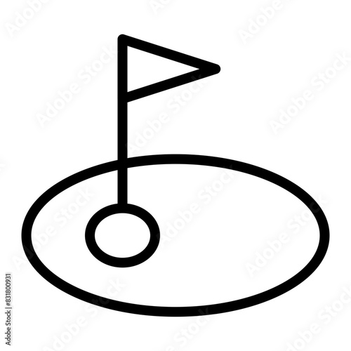 GolfVector Line Icon Design