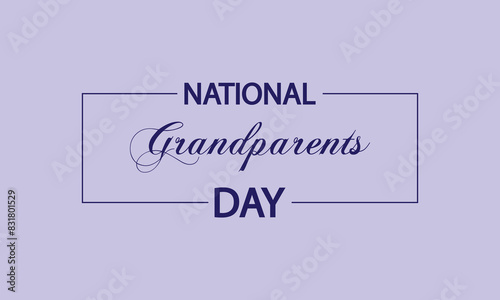Elegant Typographic Design to Honor Grandparents Day