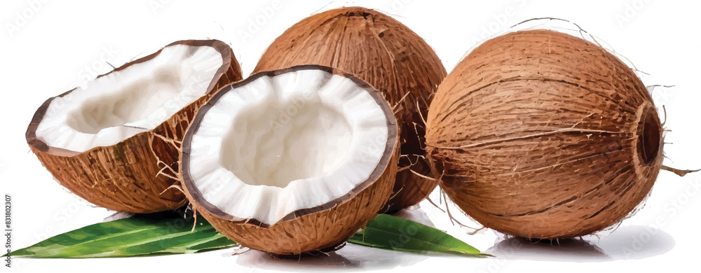 Coconut isolated on white background2 Coconut isolated on white background2