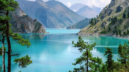Altay's Vast Expanse: Breathtaking Scenery of Mountains and Valleys, A Pristine and Majestic Natural Landscape photo